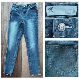 RSQ CALI HIGH RISE SKINNY FRAYED HEM WOMEN’S JEANS sz 7 / 27 Stretch Denim
